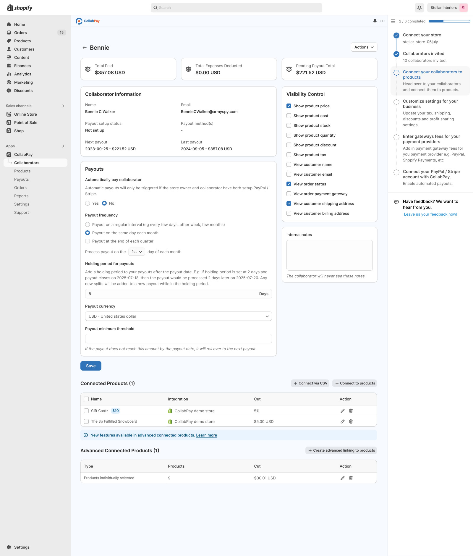 Collaborators Add Product