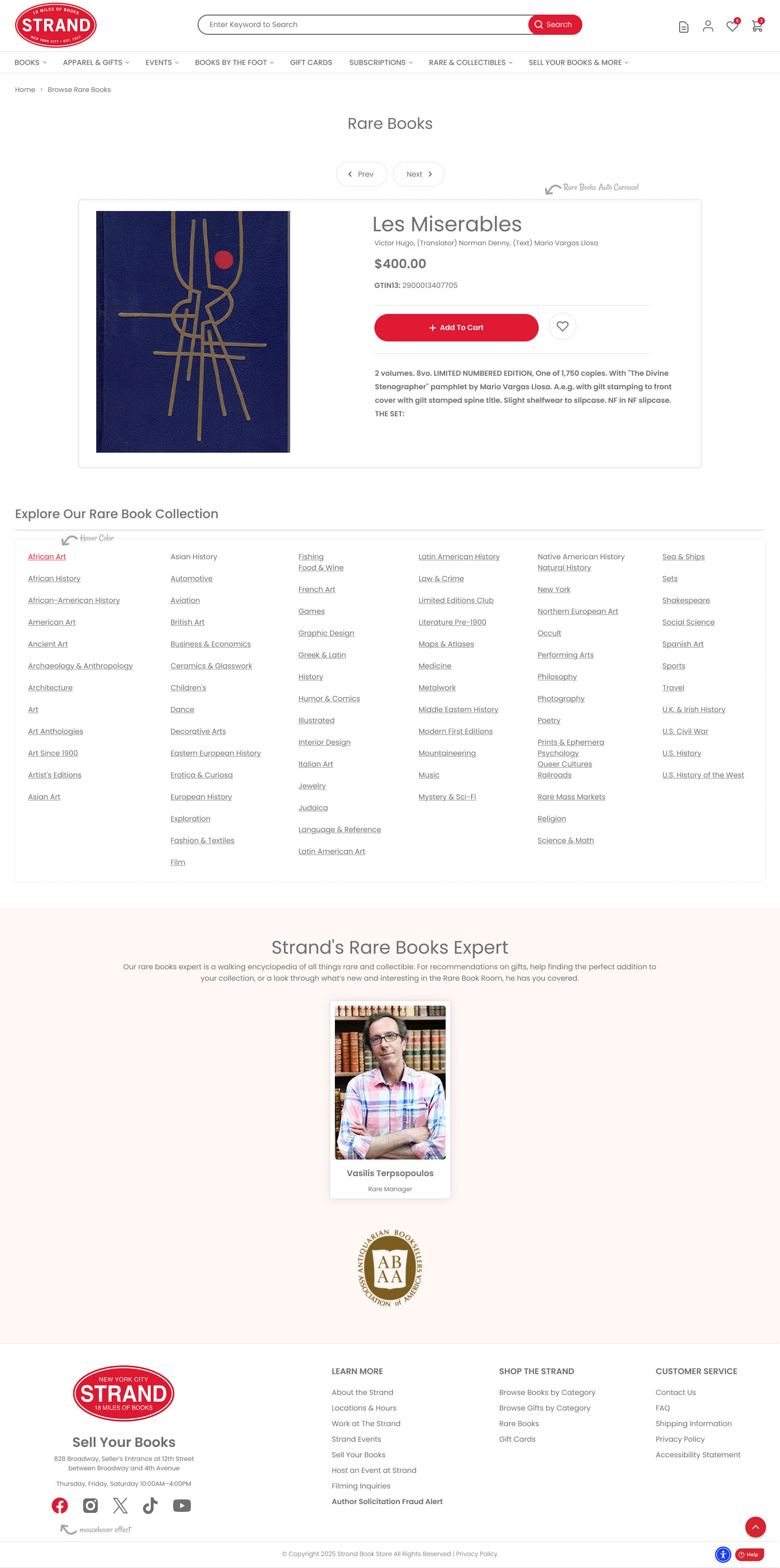 Browse Rare Books